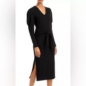 #75 AQUA Bloomingdales - BLACK tie waist